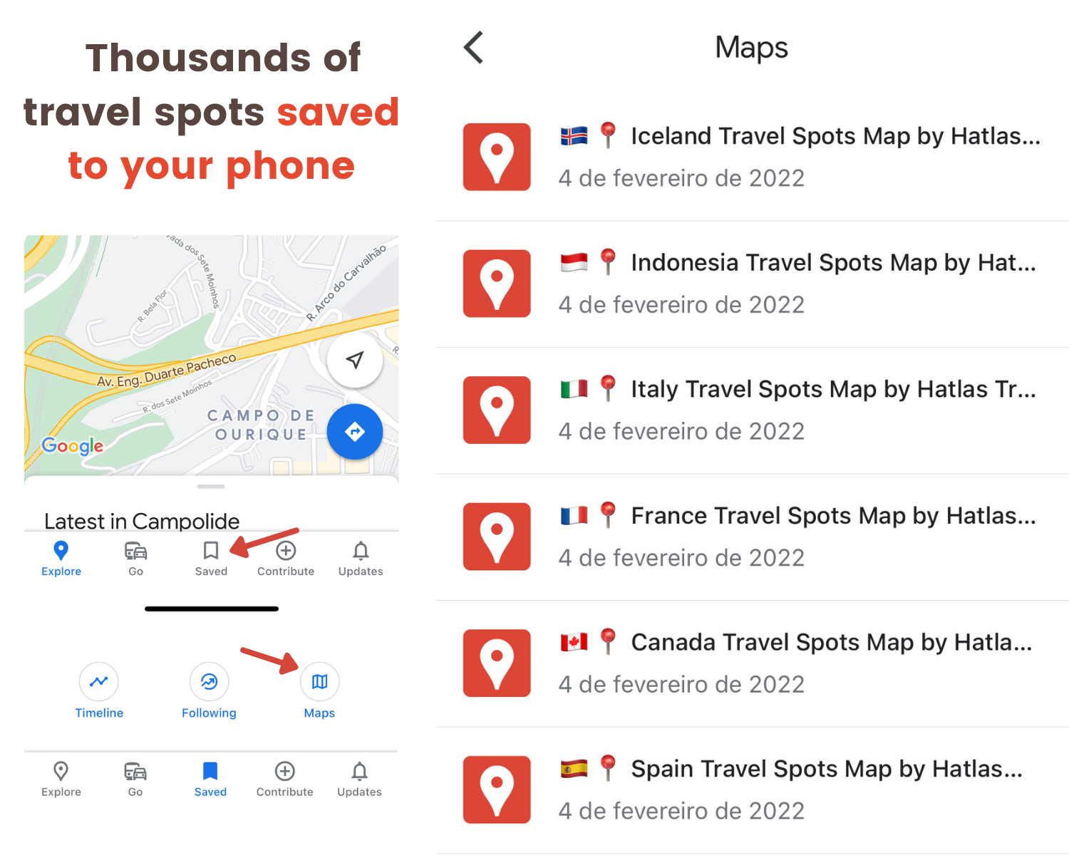 download travel spots to your google maps with hatlas travel